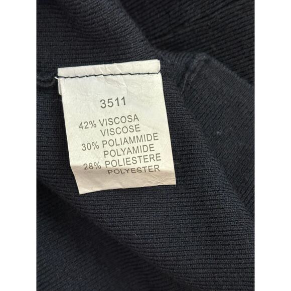 La Vie En Blanc Navy Blue Long Open Vest Pockets One Size Waterfall Lagenlook - Picture 7 of 7